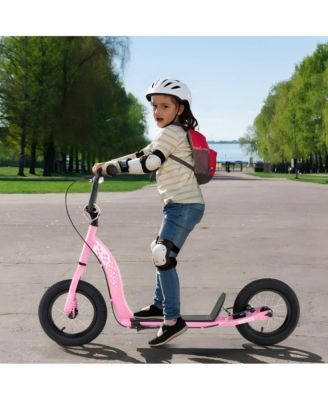 Adjustable Kick Scooter with Inflatable Tires and Rear Brake
