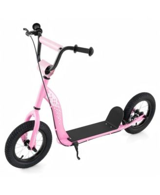 Adjustable Kick Scooter with Inflatable Tires and Rear Brake