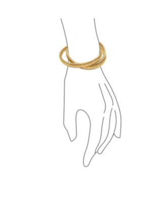 Serpenti Omega Cobra Bangle Interlocking Bracelet Gold Plated Large Wrist 8.5"