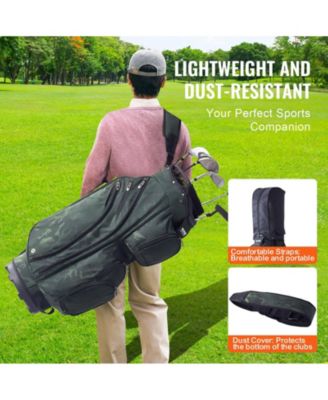 Golf Cart Bag, 14-Way Divider Top, 36", 11 Pockets, Premium Nylon, Handles, Dust Cover & Detachable Straps