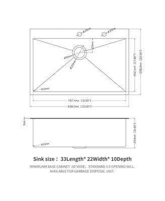 huluwat 33x22x10inch Gunmetal Black Kitchen Sink Drop In Topmount Stainless Steel 16 Gauge