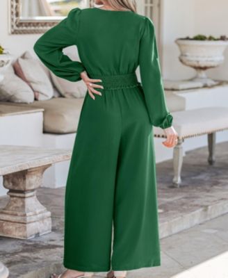 Women's Essential V-Neck Pull-On Jumpsuit
