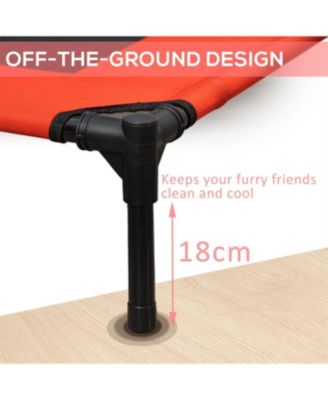  Dog Bed Elevated Cooling Summer Dog Cot Pet Bed in Red