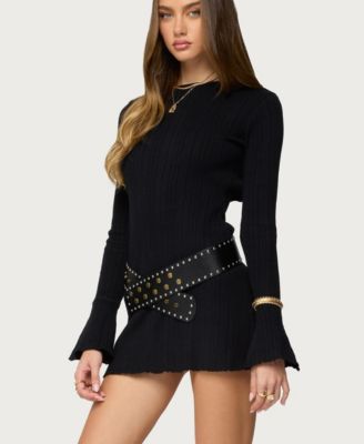 Women's Isabel Backless Ribbed Knit Mini Dress