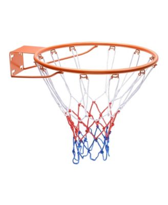 Basketball Rim Replacement, 18", Wall/Door Mount, Heavy-Duty Flex Rim w/ Net, Indoor/Outdoor
