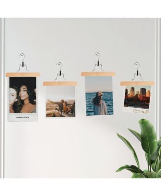 12" Wood Clamp Hangers with Felt Lining, Non-Slip Wooden Pants/Skirts Hangers for Trousers, Jeans, Shorts, and Delicate Fabrics