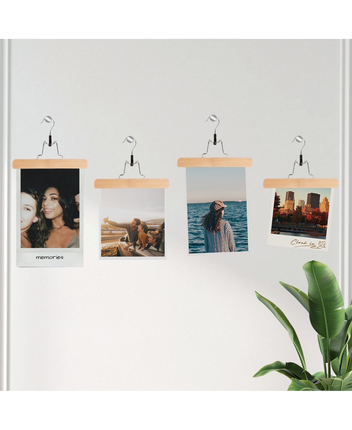 BP4U 12" Wood Clamp Hangers with Felt Lining, Non-Slip Wooden Pants/Skirts Hangers for Trousers, Jeans, Shorts, and Delicate Fabrics