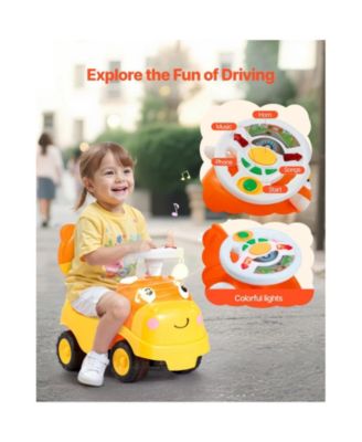 Ride On Toddler Push Car, Push Car for Toddler 19 to 36 Months, Kids Ride On Toy with Horn & Music
