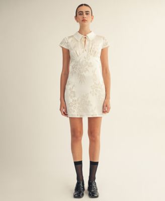 Women's Casey Tie Neck Mini Dress