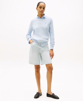 Women's Fine Gauge Cable Crewneck Top