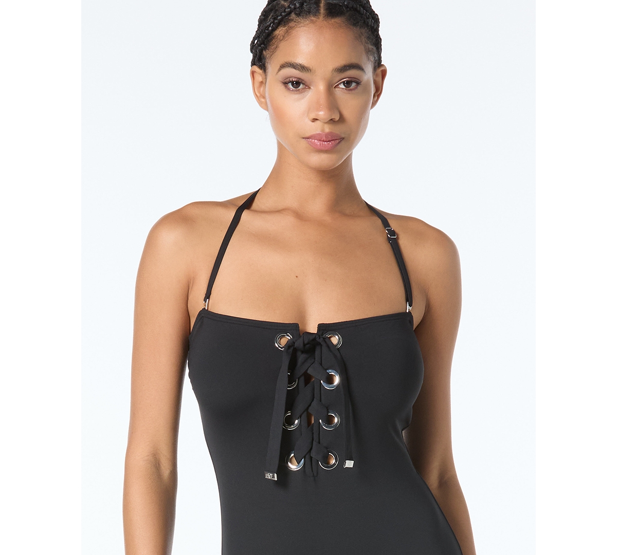 Michael Kors Women's Lace-Up One-Piece Swimsuit