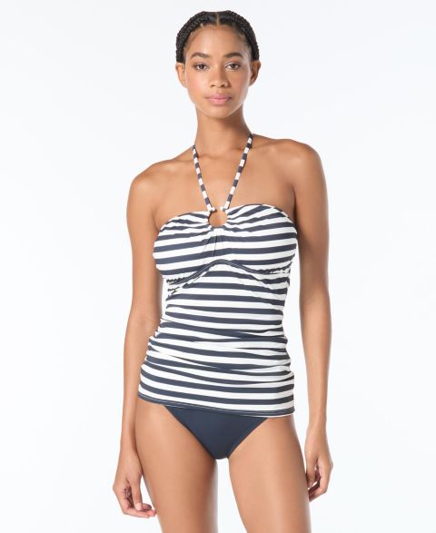Верх бикини Michael Kors Tankini, в полоску — MICHAEL Michael Kors