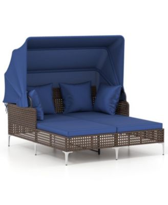 Patio Chaise Lounge Chair with 6-Level Adjustable Backrest