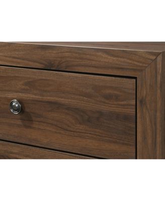 Modern Storage Nightstands for Bedroom, Wood Side Bed Table with 2 Drawers and Metal Handles for Apartment