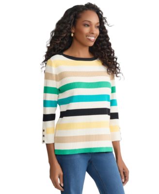 Women's Boat Neck Stripe Top