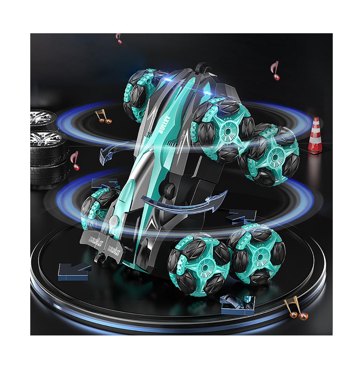 Bruce & Shark 8WD Gesture Control Rc Stunt Car with 360° Spins, Drifting, Fog & Light Effects