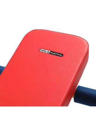 Kids Weight Bench Set with 35" Bench & Adjustable Headrest, Multicolor