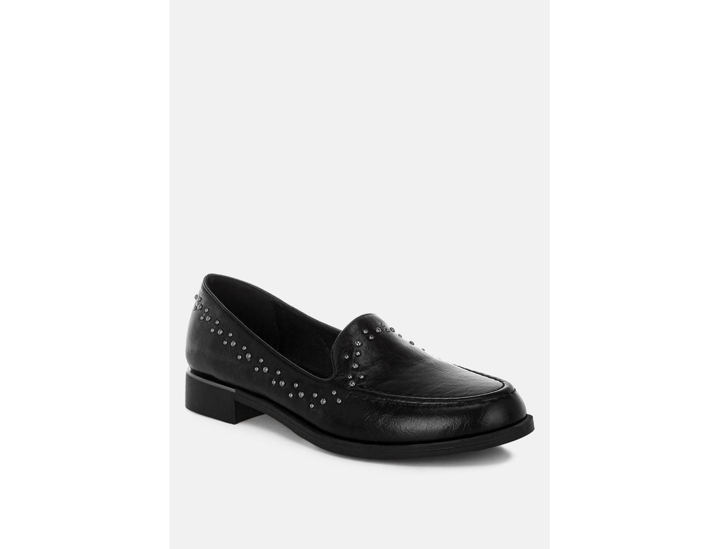 Женские туфли London Rag Gonia Studded Faux Leather, цвет: Чёрный — фото 1