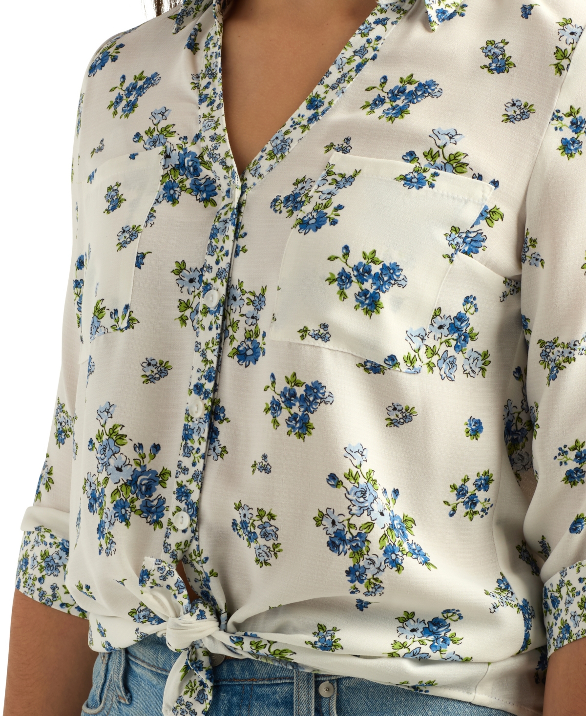 Bcx Juniors' Printed Collared Shirt