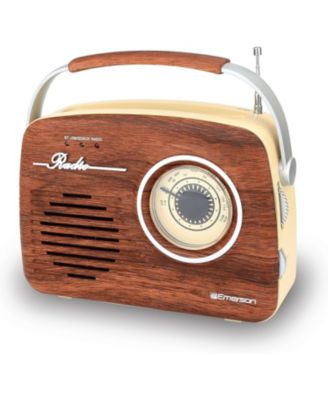 EAS-3002 Portable Bluetooth Speaker Retro Radio with AM/FM Tuner, USB/AUX Inputs