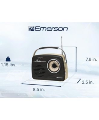 EAS-3002 Portable Bluetooth Speaker Retro Radio with AM/FM Tuner, USB/AUX Inputs
