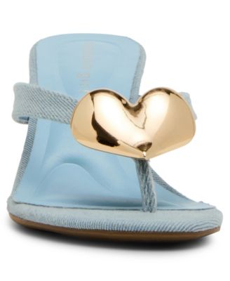 Women's Heartbeat Embellished High-Heel Thong Sandals