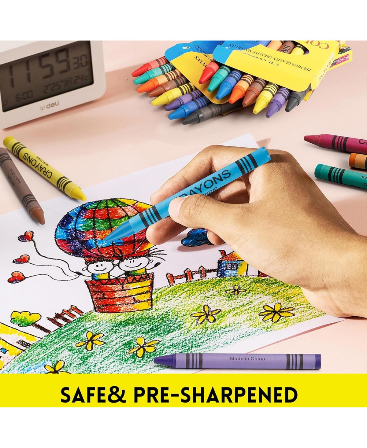 Htutwoo Colors Oil Pastels, Soft Oil Pastels, Box of Crayons, Art Supplies for Artists, Beginners, Students