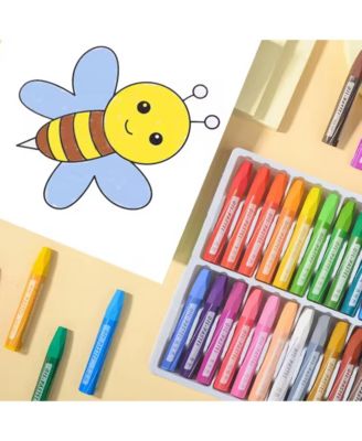 12/18/24/36 Colors Art Drawing Set, Washable Multicolor Crayons, Student Oil Painting Stick Suit, School Art Supplies
