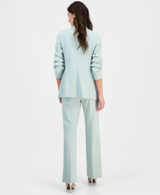 Women's Scrunch-Sleeve Blazer & High-Rise Pull-On Pants