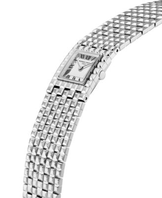 Women's Manchette Silver-Tone Stainless Steel Bracelet Watch, 25.7mm
