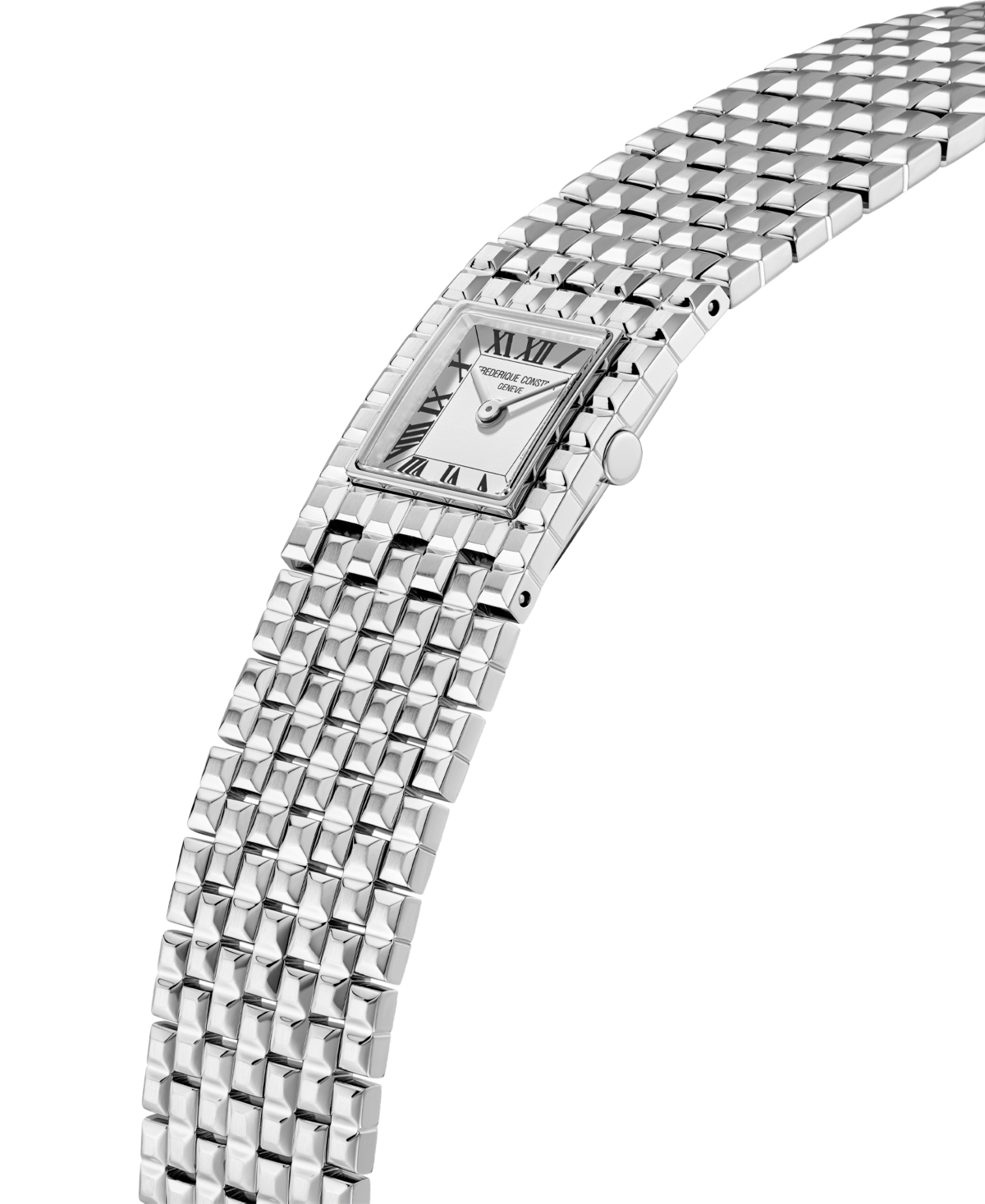 Frederique Constant Women's Manchette Silver-Tone Stainless Steel Bracelet Watch, 25.7mm