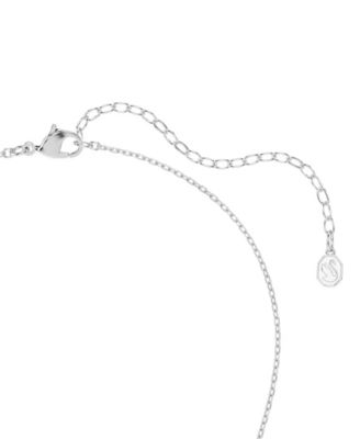 Mixed Cuts, Heart, White, Mixed Metal Finish Idyllia Pendant Necklaces