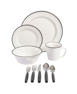 95 Piece Cookware, Plates and Bowls Dinnerware, Cutlery Knife Block, Flatware Utensils, Tools & Gadgets, Storage, Glasses Set