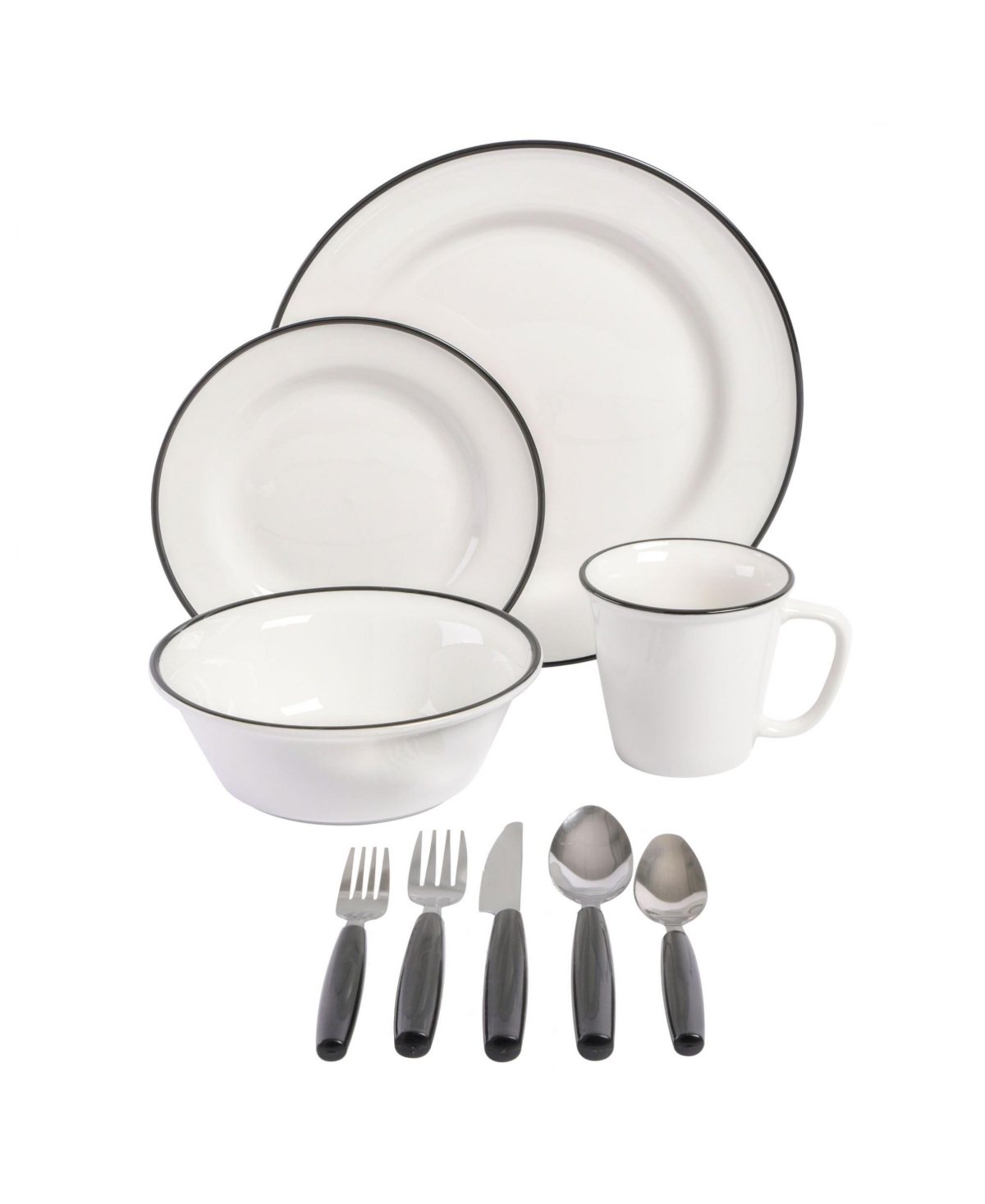 Gibson Home 95 Piece Cookware, Plates and Bowls Dinnerware, Cutlery Knife Block, Flatware Utensils, Tools & Gadgets, Storage, Glasses Set