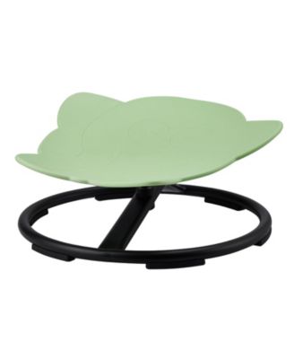 Elephant Kids Swivel Chair, 360&deg; Spin, 220-Lb Capacity, Non-Slip Metal Base, Sensory Sit-and-Spin Chair, Green