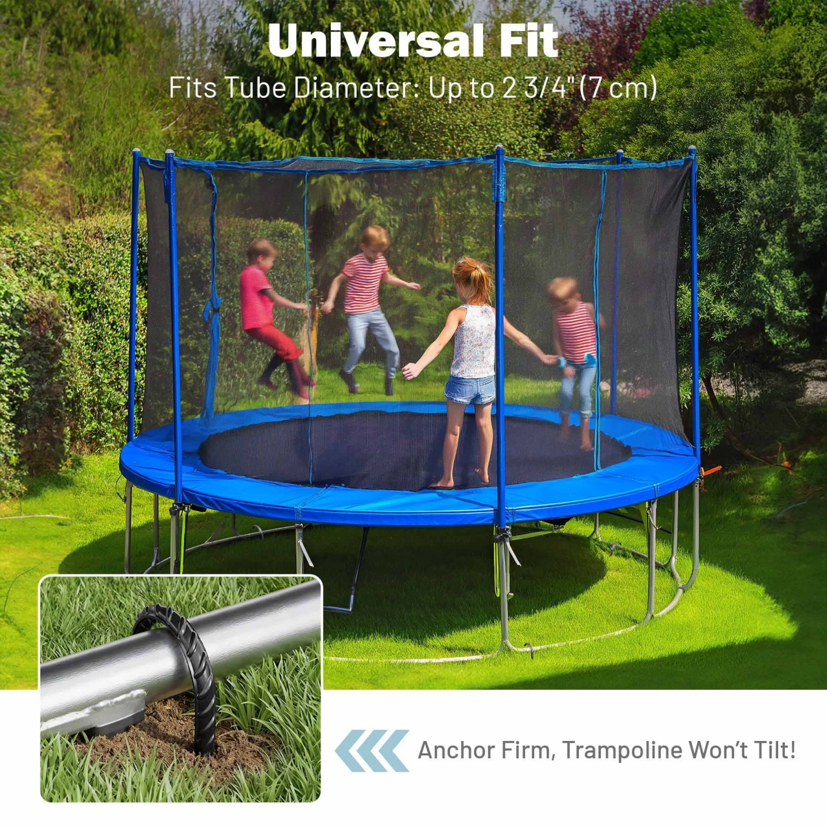 Yescom 16 Pack Trampoline Stakes Ground Anchors 11 Inch U Shaped Heavy Duty for Outdoor Camping Tent