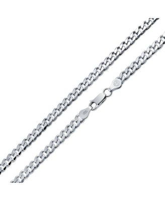 Heavy Solid 6MM  .925 Sterling Silver Miami Cuban Curb Chain Link Necklace
