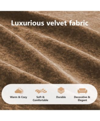 2-Seater Tufted Sofa Couches with Soft Velvet Fabric and No Assembly Required