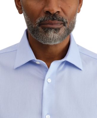 Men's Solid Regular-Fit Stretch Dress Shirt