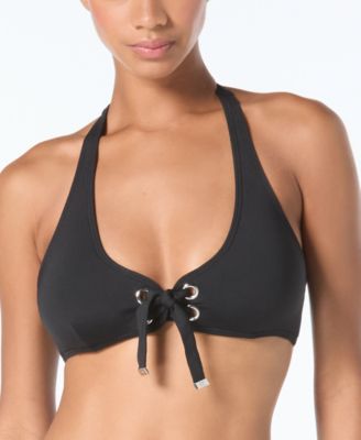 Michael Kors Women's Grommet Halter Bikini Top