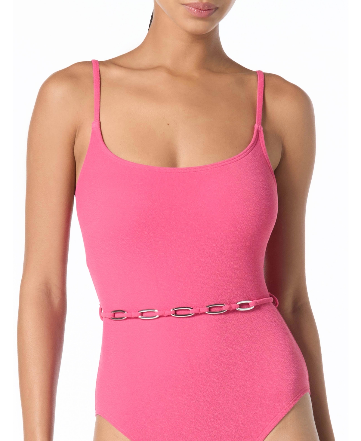 Michael Kors Women's Chain Belt One-Piece Swimsuit