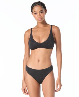 Michael Kors Women's Rhinestone Swim Bra Top