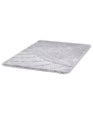 Gray Door Mat, 35.8 x 24.0 in Low-Profile Doormat w/ Non-Slip TPR Backing, Absorbent Dirt-Trapping Entry Mat for Porch/Patio