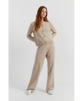 Women's Cropped Wool-Cashmere Cardigan