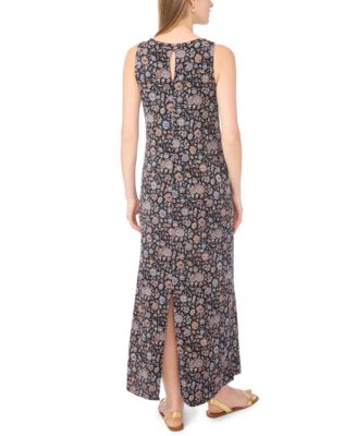 Women's Bandana-Print Crochet-Trim Maxi Dress