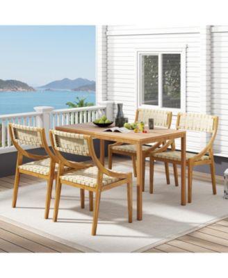 Outdoor Webbing Dining Chair for Patio or Garden