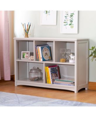 Guiedecraft Kids' Classic Bookshelf - White: Children's Wooden Playroom Shelving Bookcase for Toys, Cube Organizer and Cubby Storage