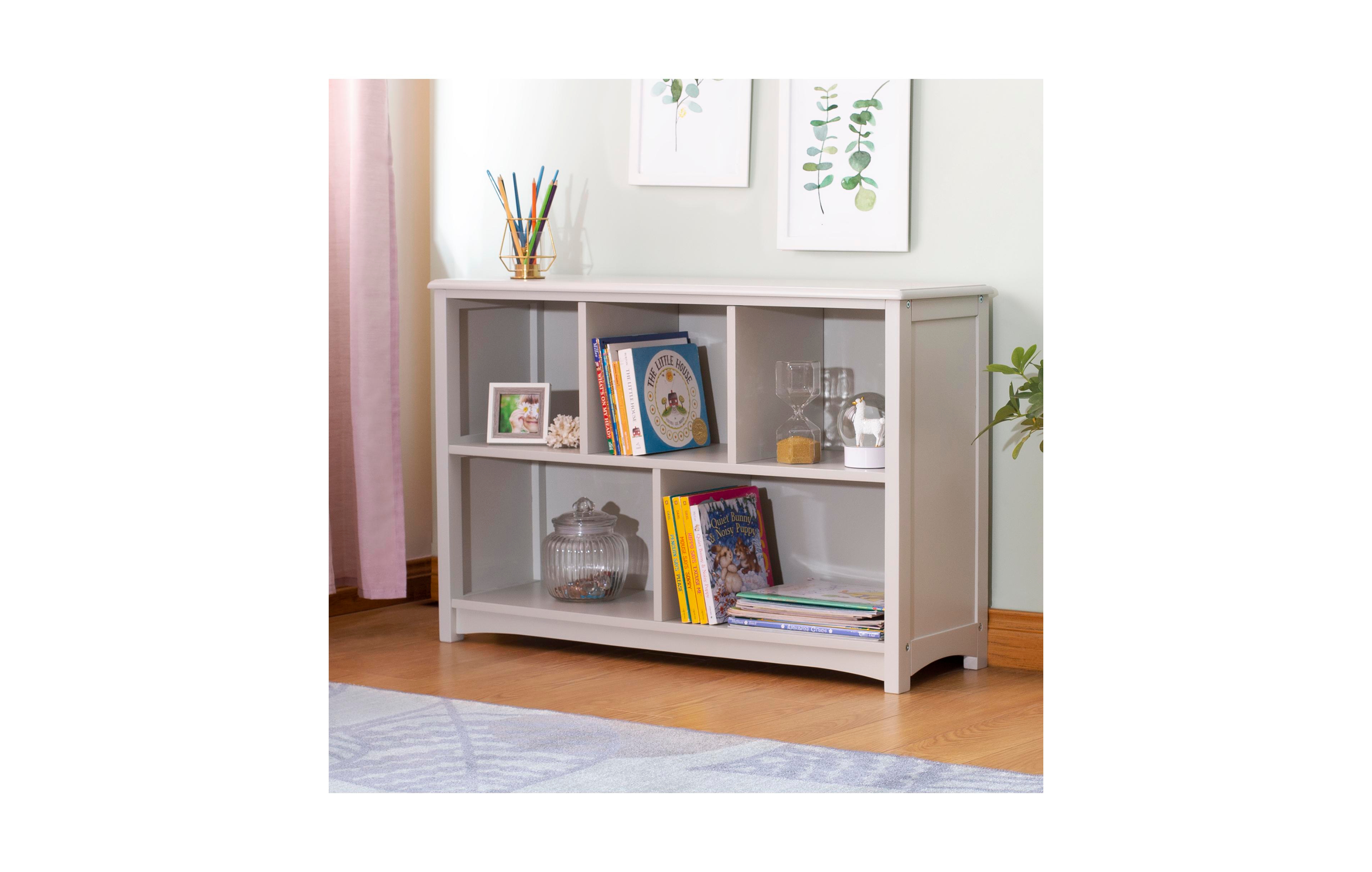 Guiedecraft Kids' Classic Bookshelf - White: Children's Wooden Playroom Shelving Bookcase for Toys, Cube Organizer and Cubby Storage