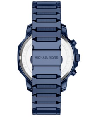 Men's Prescott Chronograph Blue Stainless Steel Watch, 44mm