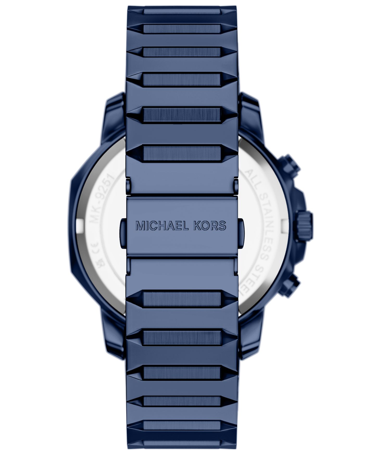 Мужские часы Michael Kors Prescott Chronograph Blue Stainless Steel Watch, 44mm — фото 2